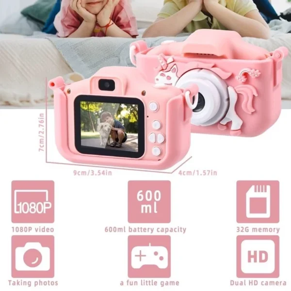 دوربین دیجیتال کودکان 20MP با بدنه ضد ضربه و صفحه نمایش HD - تصویر 11