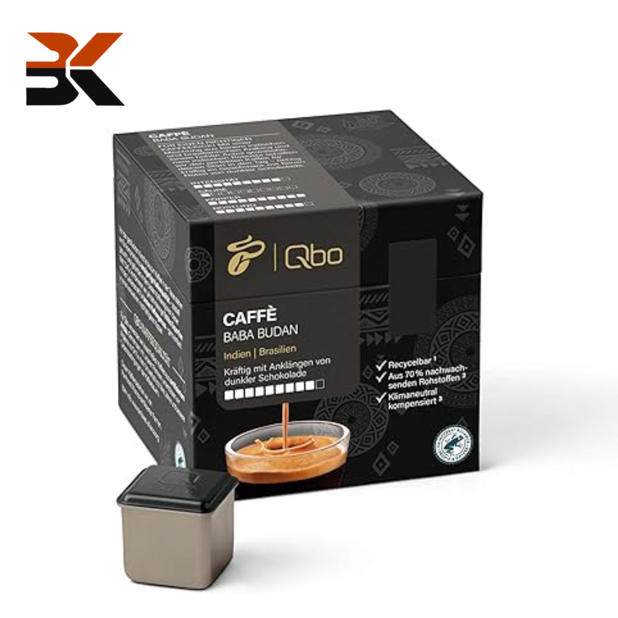 کپسول‌ قهوه ممتاز برند Tchibo کافه بابا بودان، بسته ۲۷ عددی (کافه، شدت ۰۹/۱۰، قوی، با رایحه شکلات تلخ)