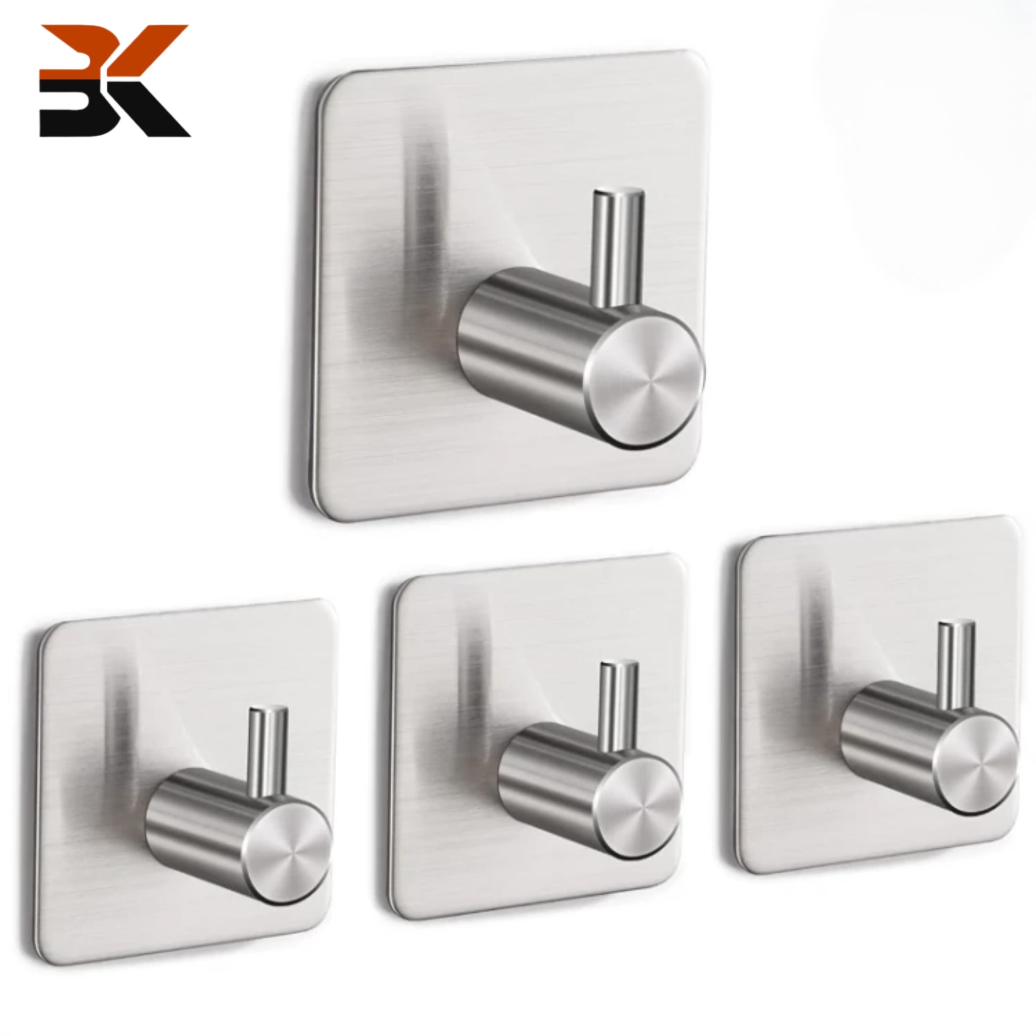 قلاب چسبی برند AIKZIK استیل ضد زنگ پک 4 عددی