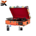 گرامافون چمدانی برند DIGITNOWI بلوتوثی و تبدیل وینیل به MP3 با اسپیکر داخلی