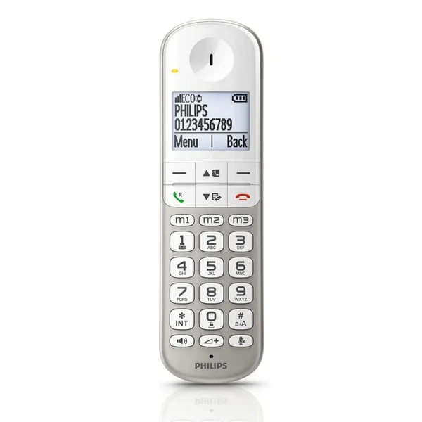 تلفن ثابت بیسیم برند فیلیپس مدل XL490 DECT ، صفحه نمایش بزرگ، تقویت صدا، سازگار با سمعک - تصویر 3
