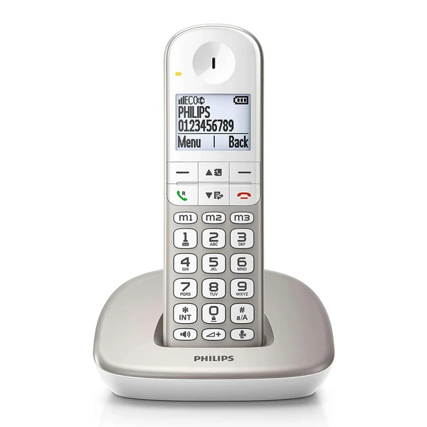 تلفن ثابت بیسیم برند فیلیپس مدل XL490 DECT ، صفحه نمایش بزرگ، تقویت صدا، سازگار با سمعک - تصویر 4
