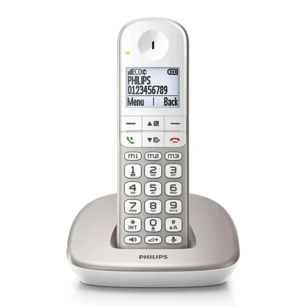 تلفن ثابت بیسیم برند فیلیپس مدل XL490 DECT ، صفحه نمایش بزرگ، تقویت صدا، سازگار با سمعک - تصویر 5