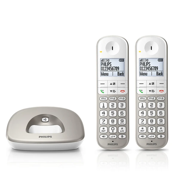 تلفن ثابت بیسیم برند فیلیپس مدل XL490 DECT ، صفحه نمایش بزرگ، تقویت صدا، سازگار با سمعک - تصویر 9