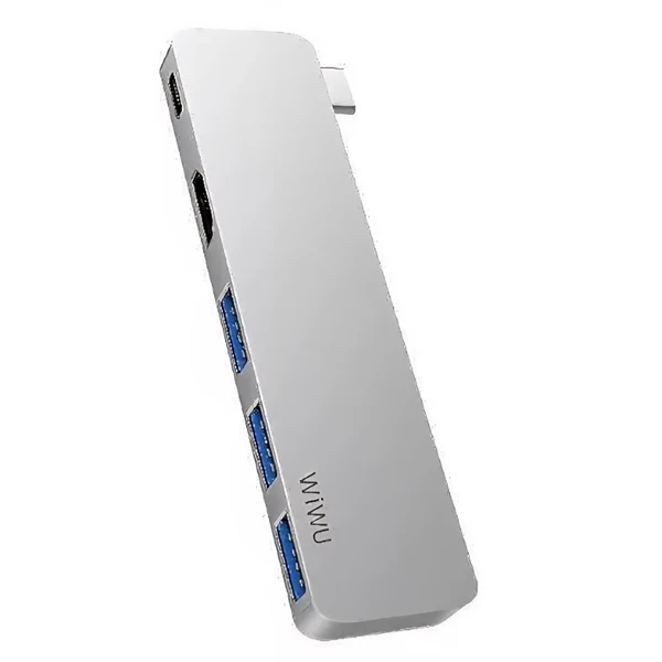 هاب 5 پورت تایپی سی برند Wiwu مدل T6 Pro انتقال سریع داده و شارژ همزمان - تصویر 3
