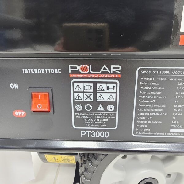 ژنراتور برق بنزینی ۲.۵ کیلووات پلار مدل PT3000 با موتور 4 زمانه تک فاز با AVR و ۶.۵ اسب بخار - تصویر 4