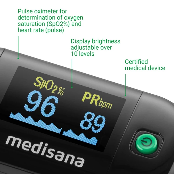 اکسیژن سنج انگشتی مدیسانا مدل PM 100 پالس اکسیمتر دیجیتال با نمایشگر OLED - تصویر 4