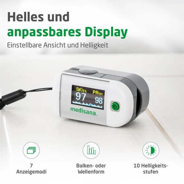 اکسیژن سنج انگشتی مدیسانا مدل PM 100 پالس اکسیمتر دیجیتال با نمایشگر OLED - تصویر 12