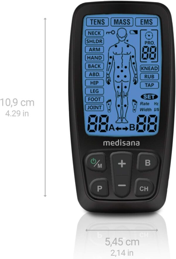 دستگاه تنس و EMS مدیسانا مدل TT 205 ماساژور الکتروتراپی 3 کاره تسکین درد و تقویت عضلات با 60 برنامه - تصویر 2