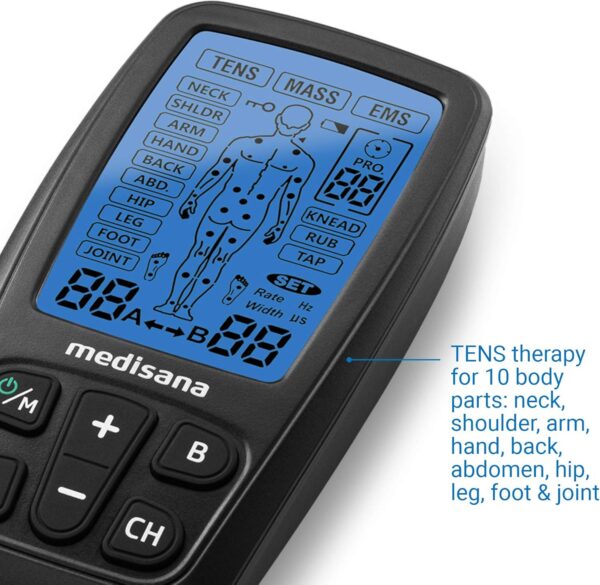 دستگاه تنس و EMS مدیسانا مدل TT 205 ماساژور الکتروتراپی 3 کاره تسکین درد و تقویت عضلات با 60 برنامه - تصویر 4