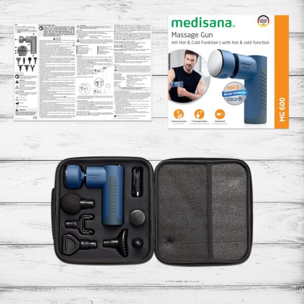 ماساژور تفنگی مدیسانا مدل MG 600 گان ماساژ حرفهای با 7 سری، قابلیت گرما و سرما - تصویر 4