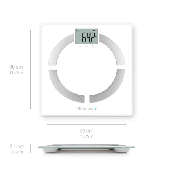 ترازو هوشمند آنالیز بدن مدیسانا مدل BS 444 Connect اندازهگیری BMI، چربی، عضله و اتصال بلوتوث به اپ VitaDock - تصویر 2